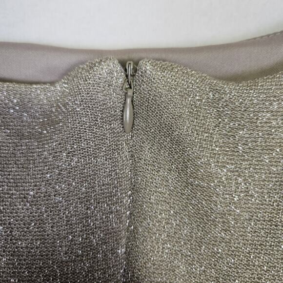 Alex Evening Formal 2 Piece Long Dress Jacket Champagne Wedding Holiday Party 16 - Picture 9 of 12